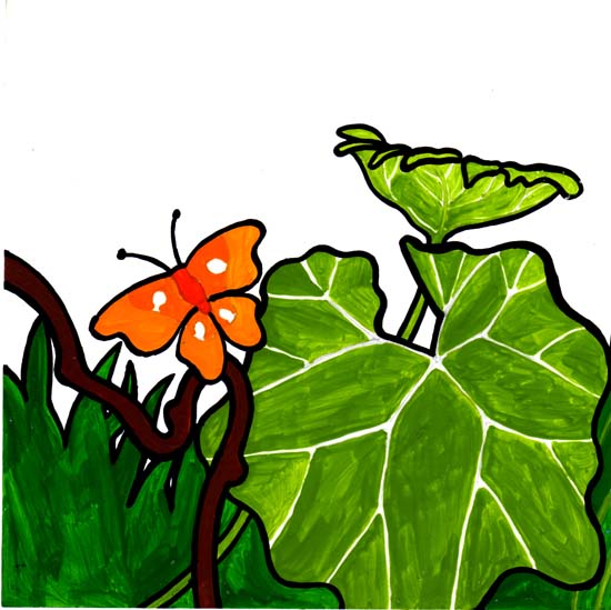 78-mariposa y hojas2
