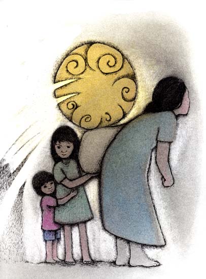 132-señora y 2 niños